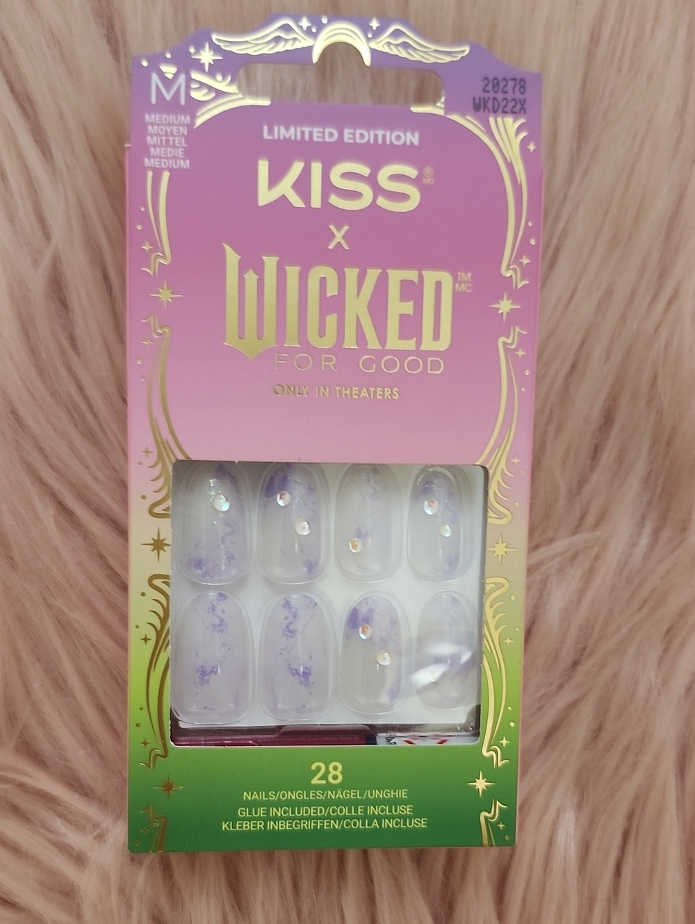 LIMITED EDITION!! Brand New KISS X WICKED FOR GOOD False Nails-M